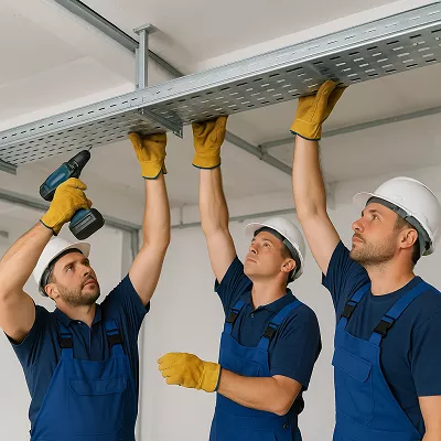 آموزش نصب سینی کابل در پروژه های ساختمانی و صنعتی