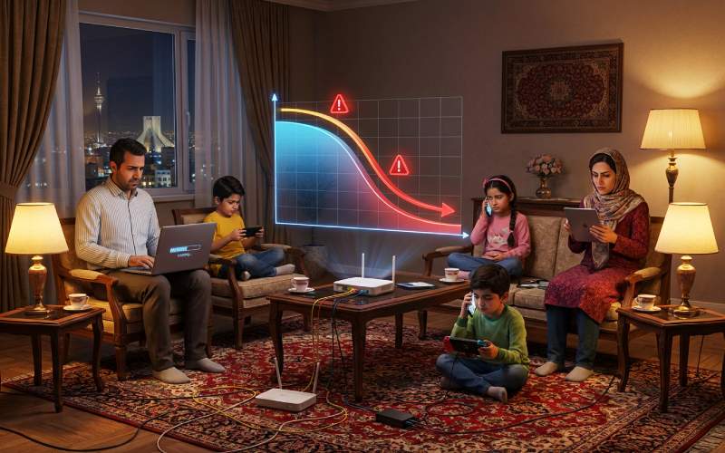 شلوغی شبکه اینترنت