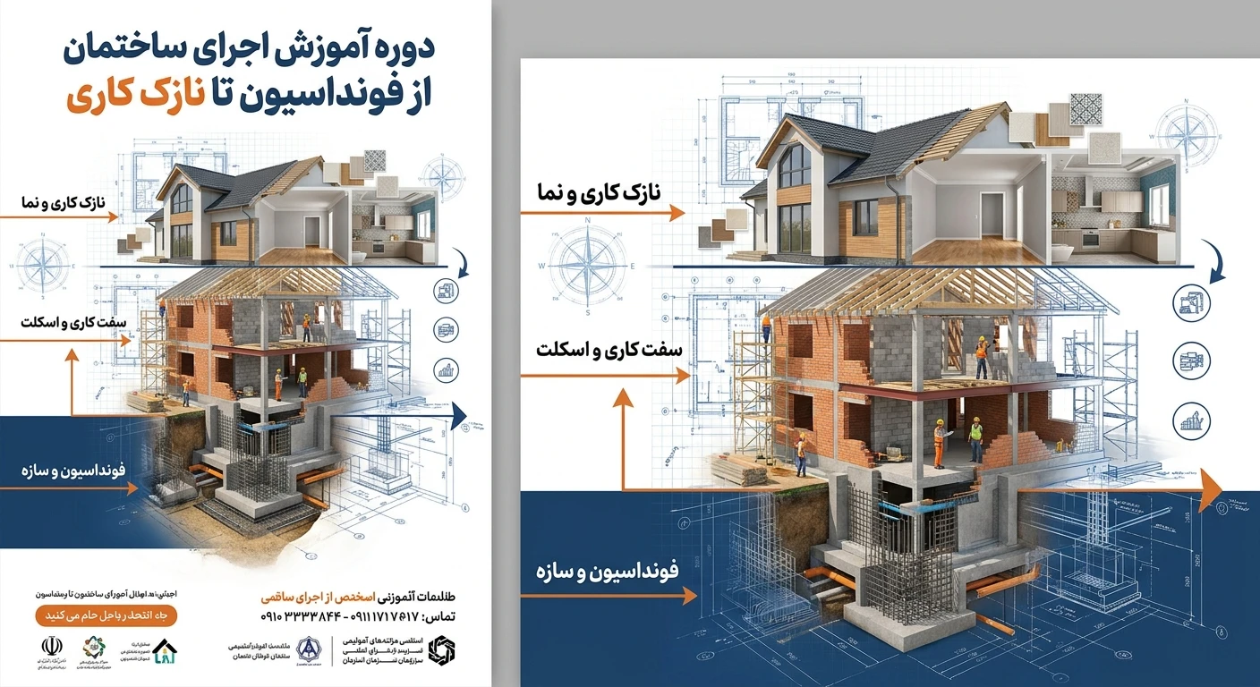 چرا یادگیری اجرای ساختمان از فونداسیون تا نازککاری، یک ضرورت برای ورود حرفهای به بازار کار معماری است؟